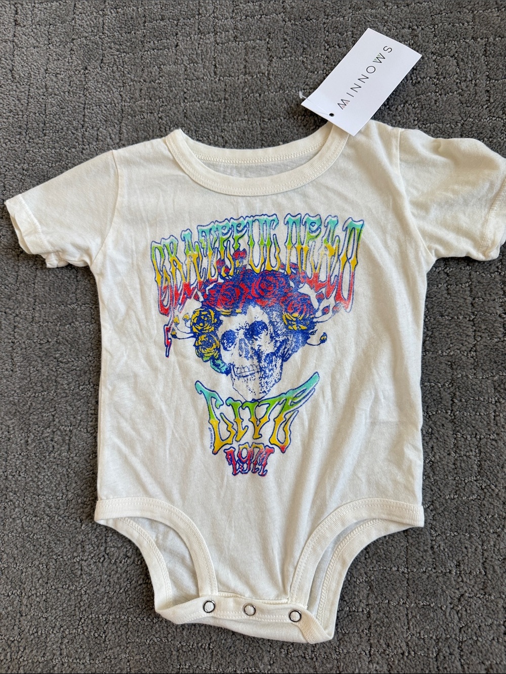 Rowdy Sprout Cream Grateful Dead Graphic One-Piece